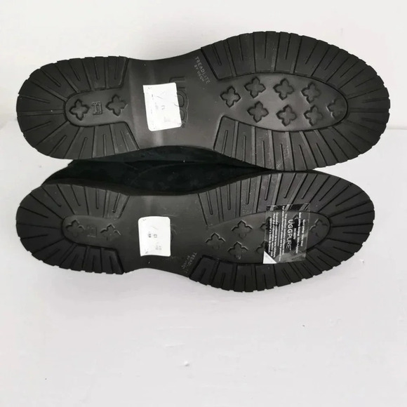 Genuuine Ugg Men  Boot Shoes Size 13 Charcoal Black Suede Leather Lace New Label - Picture 4 of 7